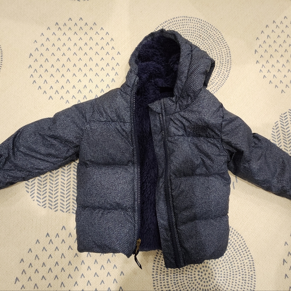 THE NORTH FACE DENIM PRINT 2.0 DOWN JACKET